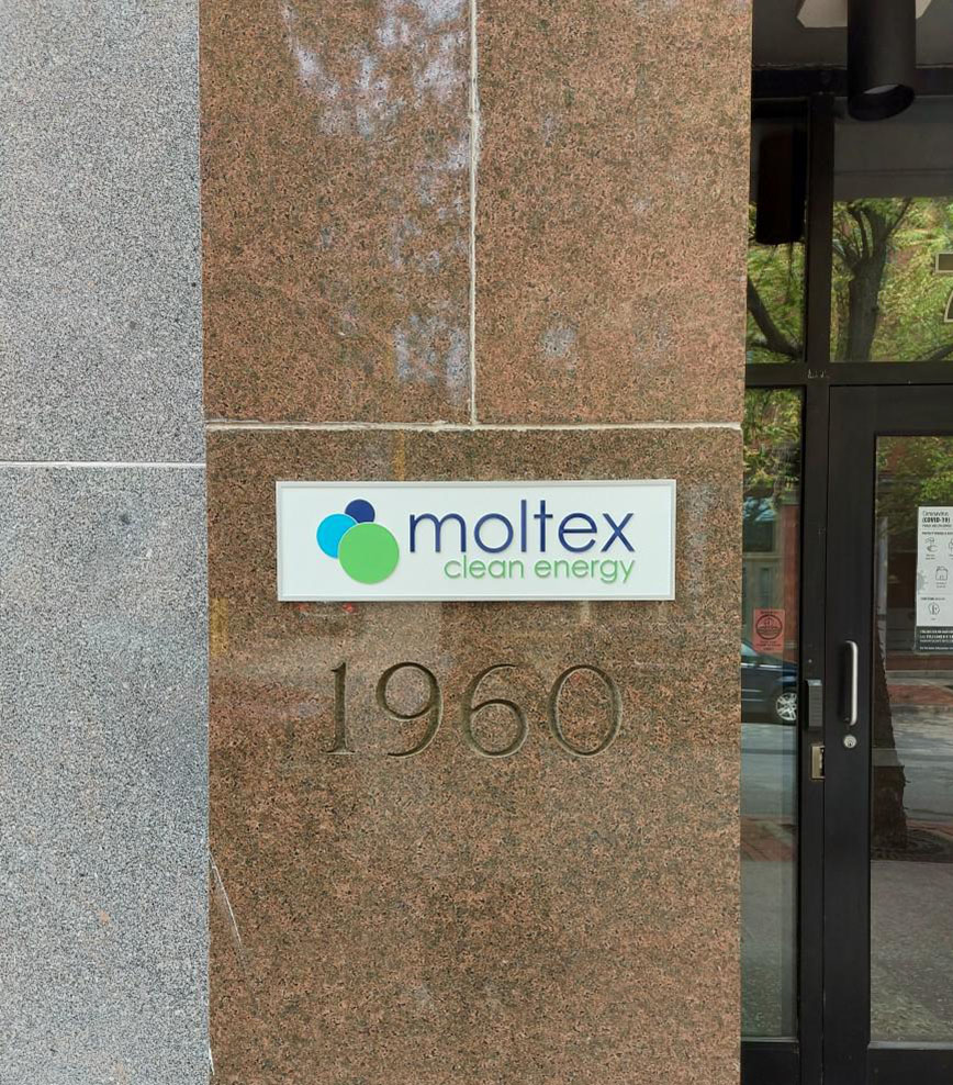 Moltex Energy Cast Aluminum Plaque